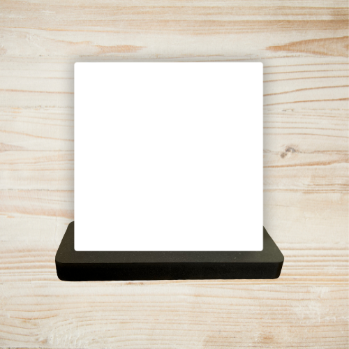 Bedrukte tegeltje 15x15cm met standaard