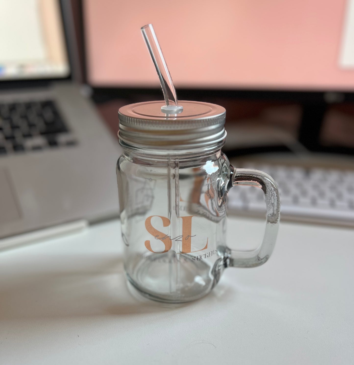 Mason Jar met eigen logo
