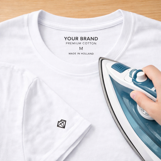DTF prints voor in de nek labels t-shirt 