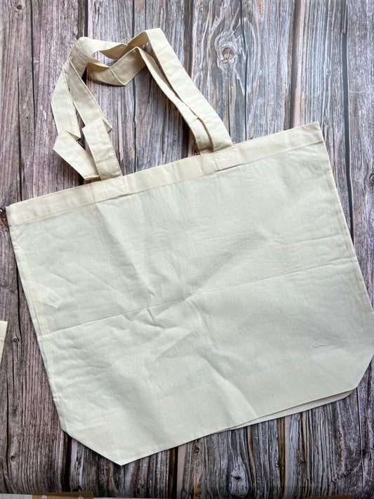 Grote Totebag met brede bodem (40cm bij 48 cm)