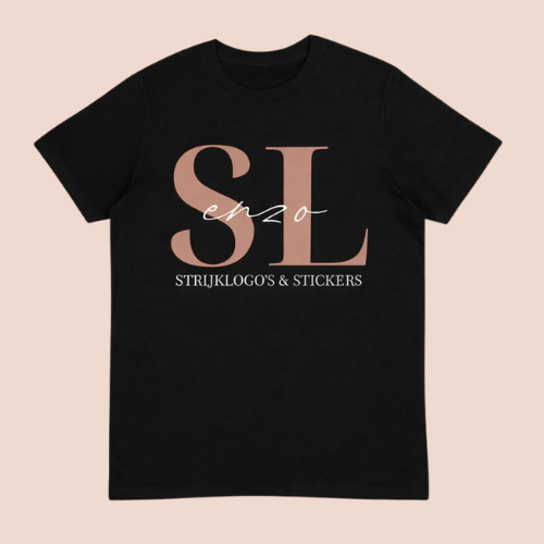 logo op zwart-shirt laten drukken voor bedrijfskleding